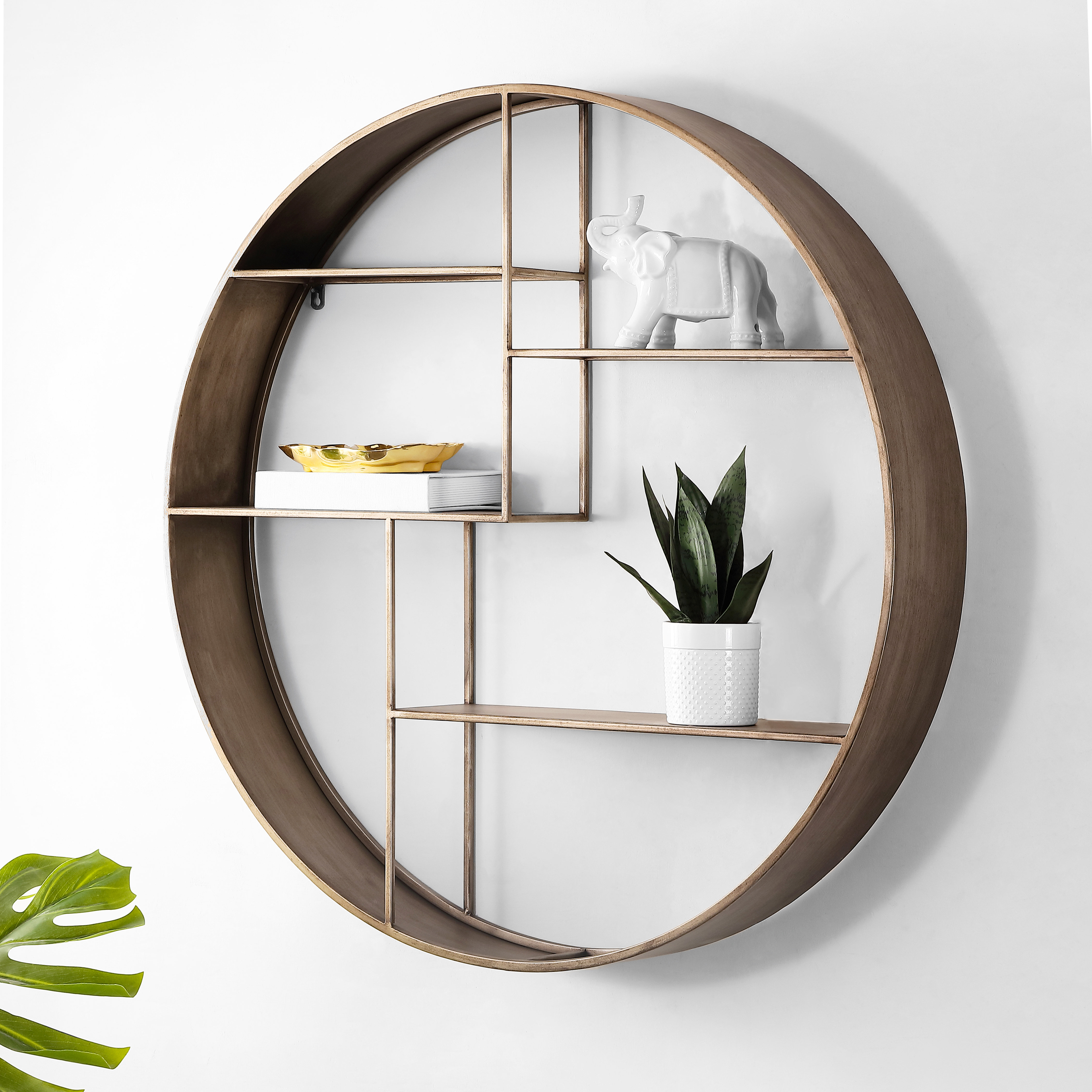 17 Stories Elewen 4 Piece Circle Metal Accent Shelf & Reviews